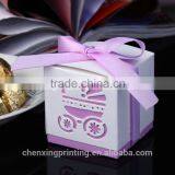 Ribbon Square Party Box Wedding Luxury Favor Boxes Gift Box Baby Shower Box