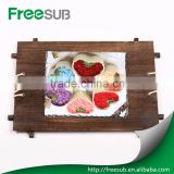 High Quality Manufacturer Decoration Sublimation Stone Plaque With Wood Frame For DIY Gift
