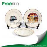 Printed Logo Ceramic Blank White Color 10" Wholesale Double Gold Rimmed Plates thumbnail-3