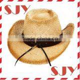 Unisex Woven Straw Cowboy Hat With Shapeable Brim thumbnail-6