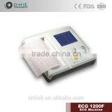 7" Color LCD digital portable ECG Machine ECG-1200F