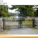 Wrought Iron House Gate Grill Designs of China Factory thumbnail-4