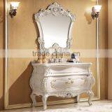 WTS-821SYO French Antique Style White Wooden Single Undermount Sink Used Bathroom Vanity Cabinets