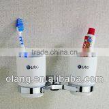 Wall Mounted Twin Cup Holders Bathroom Fitting OL-2703