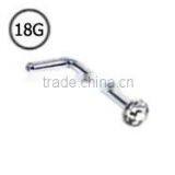 18G Body Piercing Jewelry Factory Manufacture L-shape Nose Ring