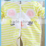 Cotton Plain Baby Lace Rompers thumbnail-1