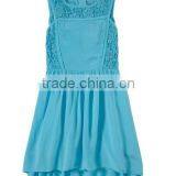 High Quality 100%cotton Patchwork Lace Party Dress Fashion Kids Party Kids Party Wear Girl Dress Ladies Dresses thumbnail-1