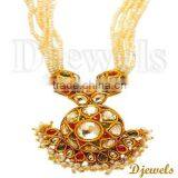 22K Gold Kundan Necklaces, Kundan Jewellery, Jaipur Kundan Neck