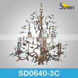 3 light wrough iron antique chandeliers for living room SD0640-3C