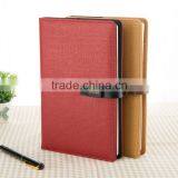 2016 USB PU Leather Notebook Luxury Business Meeting Organizer Usb Notebook With 8G USB and 10000mAh Power Bank as Best Trave thumbnail-2