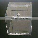 2017 Black Acrylic Ballot Box Wth Lock and Key for Election thumbnail-4