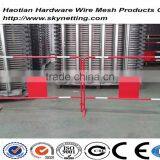 Powder Coated Round Pipe Crowd Control Barrier With Reflective Stripe for France Market