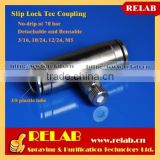 Resistance 1000PSI Plastic Tubing Push-in Quick Install Slip Lock Tee Connector