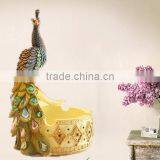 Decoration Fashion Design Peacock Type Resin Handcraft Ashtray Made In China thumbnail-1