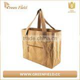 Eco Kraft Paper Tote Bag,Luxury Washable Kraft Paper Shopping Bag thumbnail-2