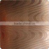 4x8 Color Coated Hairline Stainless Steel 2MM Embossed Copper Sheet thumbnail-4