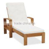 Adjustable Teak Wood Beach Lounge Chair Garden Wooden Sun Lounger thumbnail-5