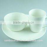 Ceramic White Porcelain Dinnerware Sets 12 Pcs / 16 Pcs Set of Dinner Plate thumbnail-2