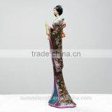 Home Decoration Living Room Resin Japanese Kimono Lady Figurine thumbnail-2