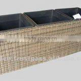 3 in 1 Outdoor Flower Basket Sets/ Poly Rattan Baskets