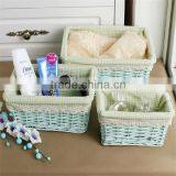 Baskets Small Wicker Box Cosmetic Boxes Wit Fabric Lining thumbnail-1