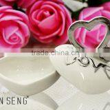Porcelain Heart Shaped Wedding Jewellery Box thumbnail-2