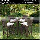 Custom Make Factory Hotsale SGS HDPE Rattan Wicker Bar Table and Chairs thumbnail-1