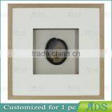 Shadow Box Wall Decor With Encasing Colorful Natural Agate Under Glass thumbnail-1
