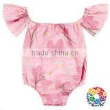 New Style Fashion Cotton Floral Baby Playsuit Off Shoulder Jumpsuit Boutique Baby Rompers 2017 thumbnail-3