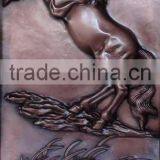 Bronze Wall Art Sculpture Metal Horse Relief Statues thumbnail-1