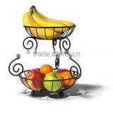 Home Black Fruit Vegetable Storage Display Basket Stand thumbnail-1