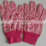 Kids Cotton Gardning Gloves With Mini PVC Dots Palm thumbnail-6