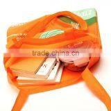 Spain Market ECO Friendly Folding Shopping Bag With Customized Logo,Waterproof Polyester Tote Bag With Long Handle thumbnail-2