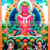 Beautiful Amitayus Thangka Handpainted in Nepal thumbnail-1