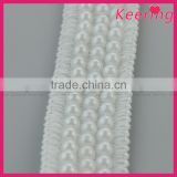 Hot sale white pearl trim for garment accessory WTPE-031