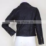 2016 Wholesale Women Motocycle Jacket Cool Fashion PU Leather Jacket for Women thumbnail-6