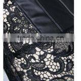 Hot Sale Women's Steampunk Gothic Faux Leather Bustier Corset With Lace Skirt thumbnail-4