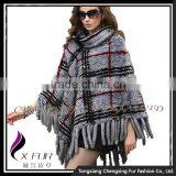 CX-B-M-62A 2016 New Latest Cheap Genuine Mink Fur Poncho and Shawl thumbnail-3