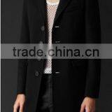2014 Men Coat Double-Breasted Black Color Wool thumbnail-1