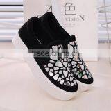 China Shoe Factory Low Price Canvas Shoe Women Trainers 2017 thumbnail-2