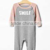 Unisex Baby Raglan Smile Design Romper thumbnail-1