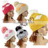 2013 Winter Women's Diamond Knitting Beanie Hat 9534 thumbnail-1