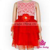 Classic Girl Frock Design Pom Pom Heart Pattern Sleeveless Flower Tutu Baby Girl Princess Puffy Dress thumbnail-2