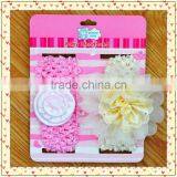 Multi-style Flower Plain Baby Girl's Headband Set for Baby Gift thumbnail-2