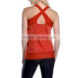 Double Layer Yoga Tank Top With A Loose And Breathable Mesh Overlay thumbnail-3