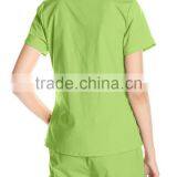 Women's V-Neck Scrub Top With 3 Pockets Scrub Suit thumbnail-2