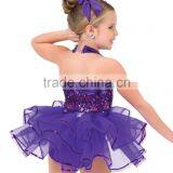 2016 New !!- Kids off Shoulder Sequin Leotard Ballet Tutu thumbnail-2