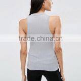 Guangzhou Shandao OEM Wholesale Casual Summer 95% Cotton 5% Spandex Women Sexy Ribbed Breathable Quick Dry Slim Fit Tank Top thumbnail-3