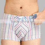 Colored Stripe Mesh Boxer Underwear Men Faux Leather Boxer thumbnail-1