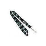 Promotional Black Recycled PET Lanyard With Swivel J Hook, Recycled Neck Strap thumbnail-1